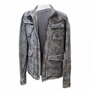 G-STAR RAW Men’s M Cargo Line Military Tactical Style Jacket,Camo Green,grunge